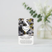 Carte De Visite Logo Vin | Raisins (Debout devant)