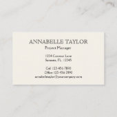 Carte De Visite Logo vintage (Dos)