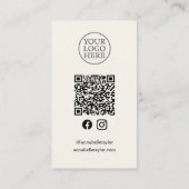 Carte De Visite Logo vintage (Dos)