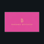Carte De Visite LOGO vintage MODERNE ROSE et OR MONOGRAM INITIAL<br><div class="desc">Les initiales stylisées de votre nom ou nom d'entreprise deviennent un logo classique et moderne sur ce modèle de carte de visite de luxe. Parfait pour toute industrie. © 1201AM CREATIVE</div>