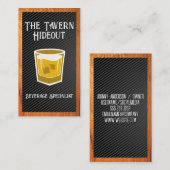 Carte De Visite Logo Whisky Glass | Barre (Devant / Derrière)