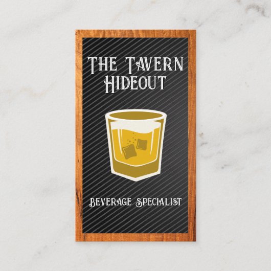Carte De Visite Logo Whisky Glass | Barre (Devant)