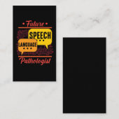 Carte De Visite Logopédie de Pathologiste du futur discours (Devant / Derrière)