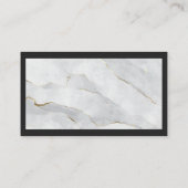 Carte De Visite Logos | Bordure noire en marbre (Dos)