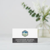 Carte De Visite Logos de la maison | Agent immobilier (Debout devant)