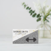 Carte De Visite Logos de remise en forme | Marbre | Lin (Debout devant)