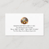 Carte De Visite Logos de service de construction de Stunning Build (Dos)