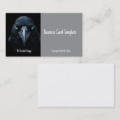 Carte De Visite Logos d'oiseaux naturels Corbeau (Devant / Derrière)
