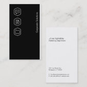 Carte De Visite Logos Entreprise Variation (noir) (Devant / Derrière)