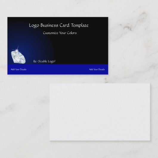 Carte De Visite Logos simples - Bijoux logo diamant (Devant / Derrière)