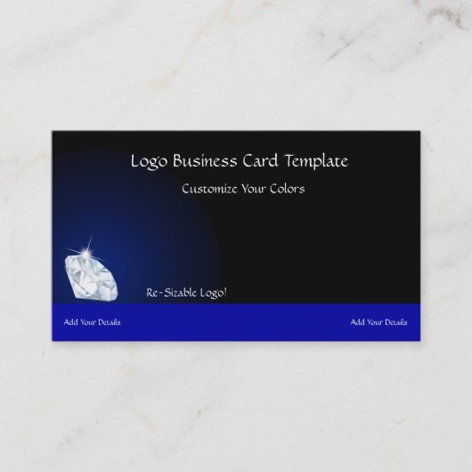 Carte De Visite Logos simples - Bijoux logo diamant (Devant)