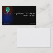 Carte De Visite Logos simples - Logo de bijoux en verre bleu rouge (Devant / Derrière)