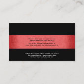 Carte De Visite Loi d'avocat de mandataire (Dos)