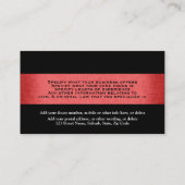 Carte De Visite Loi d'avocat de mandataire (Dos)