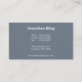 Carte De Visite Loi de finance d'entreprise Silver et Black Wave (Dos)