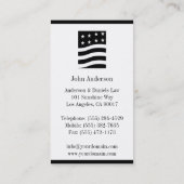 Carte De Visite Loi de naturalisation d'immigration d'avocat de (Dos)