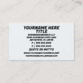 Carte De Visite Loi magique du groupe magicien de lapin (Dos)