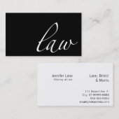 Carte De Visite Loi : Procureur, Script de l'avocat (Devant / Derrière)