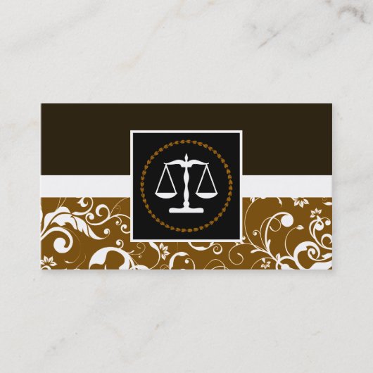 Carte De Visite loi professionnelle : échelles de justice de (Devant)