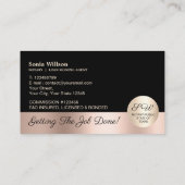 Carte De Visite Loi sur l'agent de signature de contrat de prêt et (Dos)