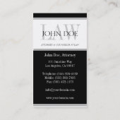 Carte De Visite LOI SUR L'Argent (Dos)