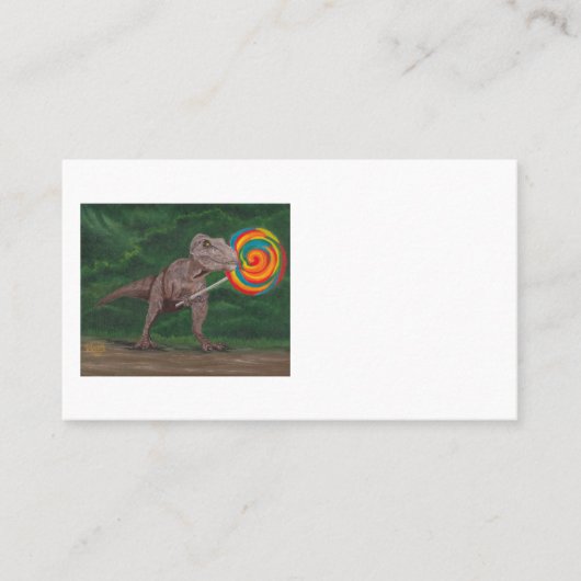 CARTE DE VISITE LOLLIPOP T-REX (Devant)