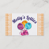 Carte De Visite Lollipops suceurs bonbons fabricant bonbons confit (Devant)