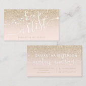 Carte De Visite L'ombre moderne de parties scintillantes d'or (Devant / Derrière)