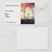 Carte De Visite London Eye au lever du soleil (Devant / Derrière)