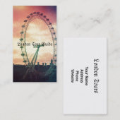 Carte De Visite London Eye au lever du soleil (Devant / Derrière)