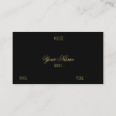 Carte De Visite Londres Royaume-Uni Love Black and Gold Typography (Dos)