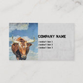 Carte De Visite londres vache bleu ciel rustique pays (Dos)