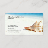 Carte De Visite Lonely Conch on Pristine Shore (Dos)