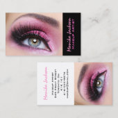 Carte De Visite Long artiste d'eyemakeup de mèches de fard à (Devant / Derrière)