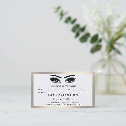 Carte De Visite Long belle Lashes Extension (Debout devant)