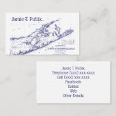 Carte De Visite Long Island The Hamptons Map VC (Devant / Derrière)