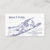 Carte De Visite Long Island The Hamptons Map VC (Devant)