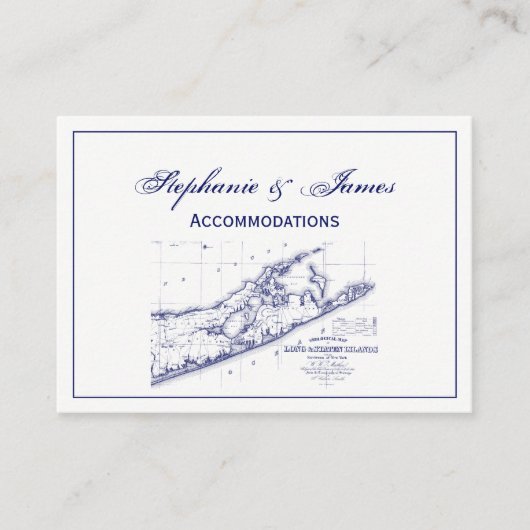 Carte De Visite Long Island The Hamptons Map VC (Devant)