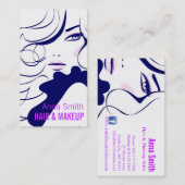 Carte De Visite Long maquilleur de cheveux de femme de cheveux (Devant / Derrière)