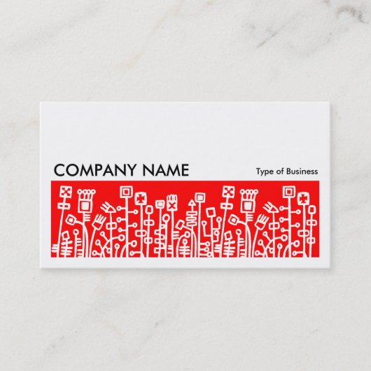 Carte De Visite Long rouge de l'image 072 - jardin de Cyber - (Devant)