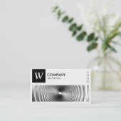 Carte De Visite Long Spring B&W - Logo et panneau v2 - Noir (Debout devant)