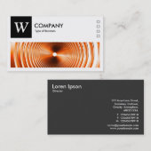 Carte De Visite Long Spring Orange- Logo et panneau v2 - Noir (Devant / Derrière)