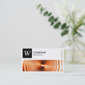 Carte De Visite Long Spring Orange- Logo et panneau v2 - Noir (Debout devant)