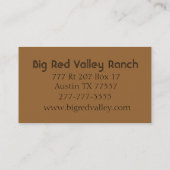 Carte De Visite Longhorn (Dos)