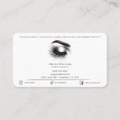 Carte De Visite Longs faux cils fins Extensions de cils Beauté  (Dos)