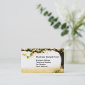 Carte De Visite Longs herbe et arbre dans la lumière de matin (Debout devant)