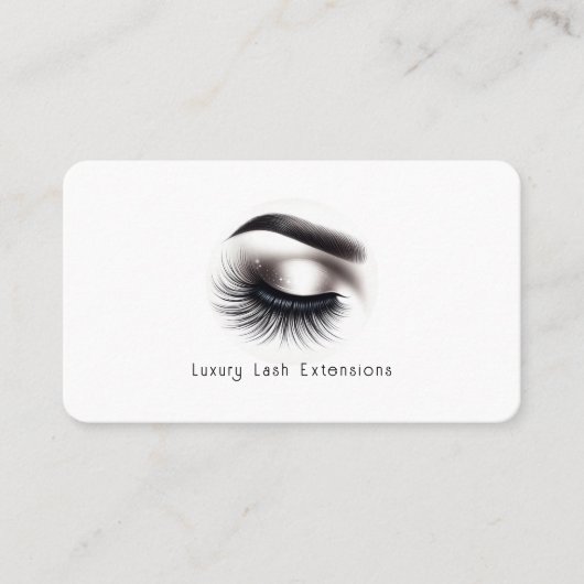 Carte De Visite Longue Black Wispy Eyelashes Lash Extensions Beaut (Devant)
