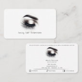 Carte De Visite Longue Black Wispy Eyelashes Lash Extensions Beaut (Devant / Derrière)