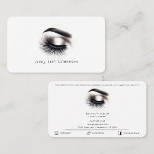 Carte De Visite Longue Black Wispy Eyelashes Lash Extensions Beaut