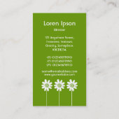 Carte De Visite Longue fleur VI de tige - vert d'avocat (Dos)